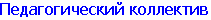 Педагогический коллектив